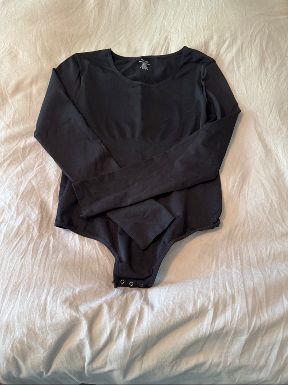 Black Long-Sleeve Bodysuit - Women Tops